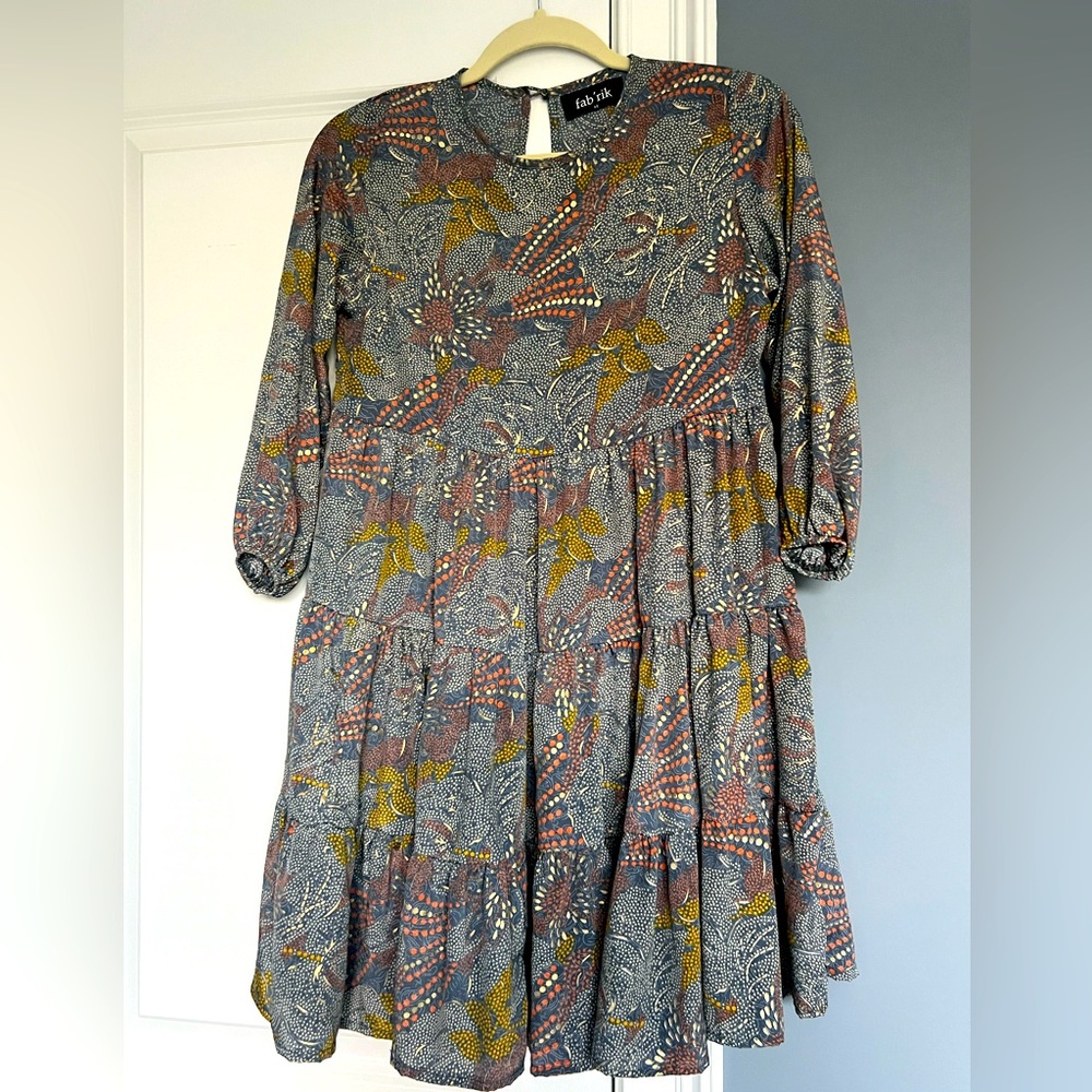 Fall Tiered Mini Babydoll Dress